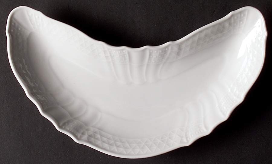 Dresden All White Crescent Salad Plate by Hutschenreuther-1