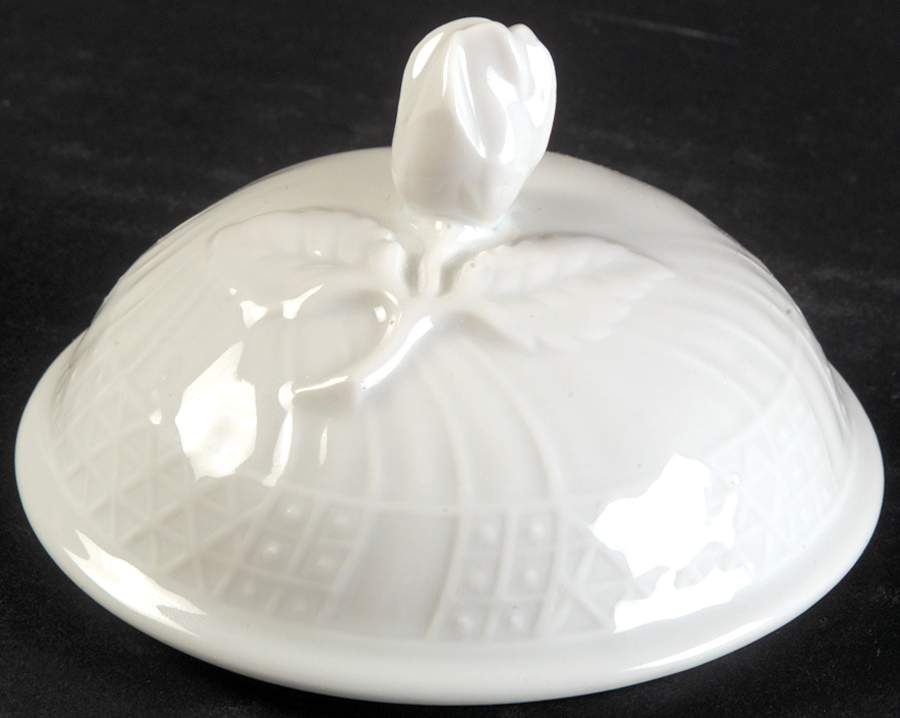 Dresden All White Lid for Mini Sugar Bowl by Hutschenreuther-1