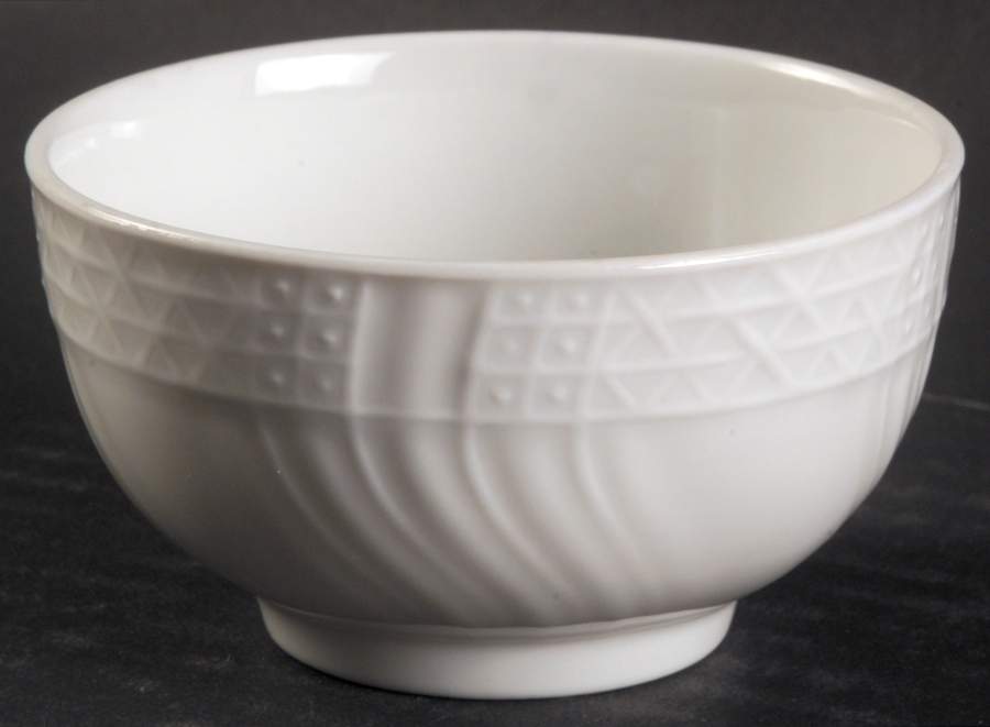 Dresden All White Mini Sugar Bowl No Lid by Hutschenreuther-1