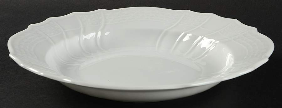 Dresden All White Large Rim Soup Bowl by Hutschenreuther-1