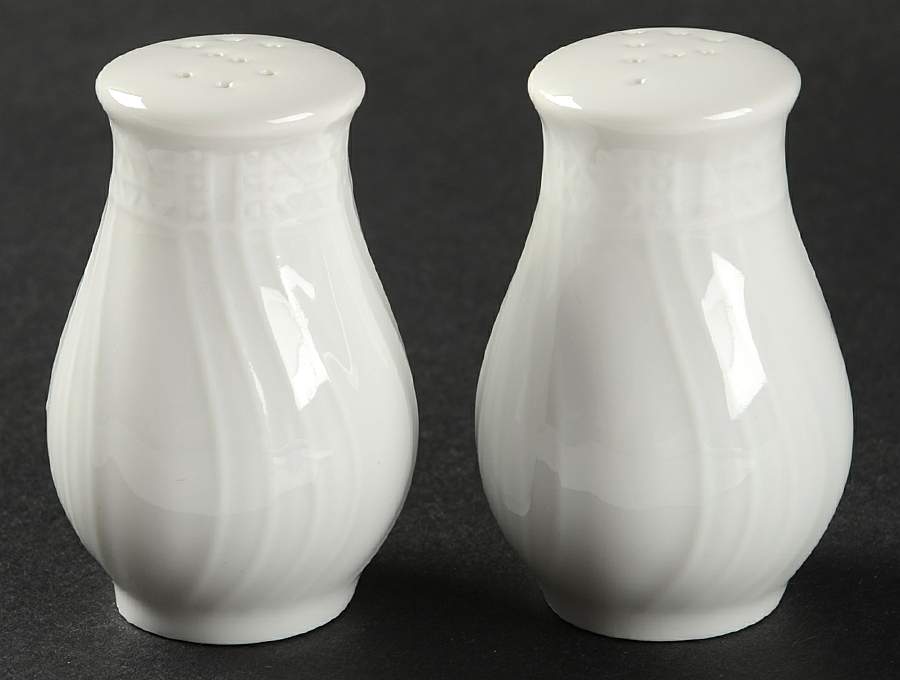 Dresden All White Salt & Pepper Set by Hutschenreuther-1
