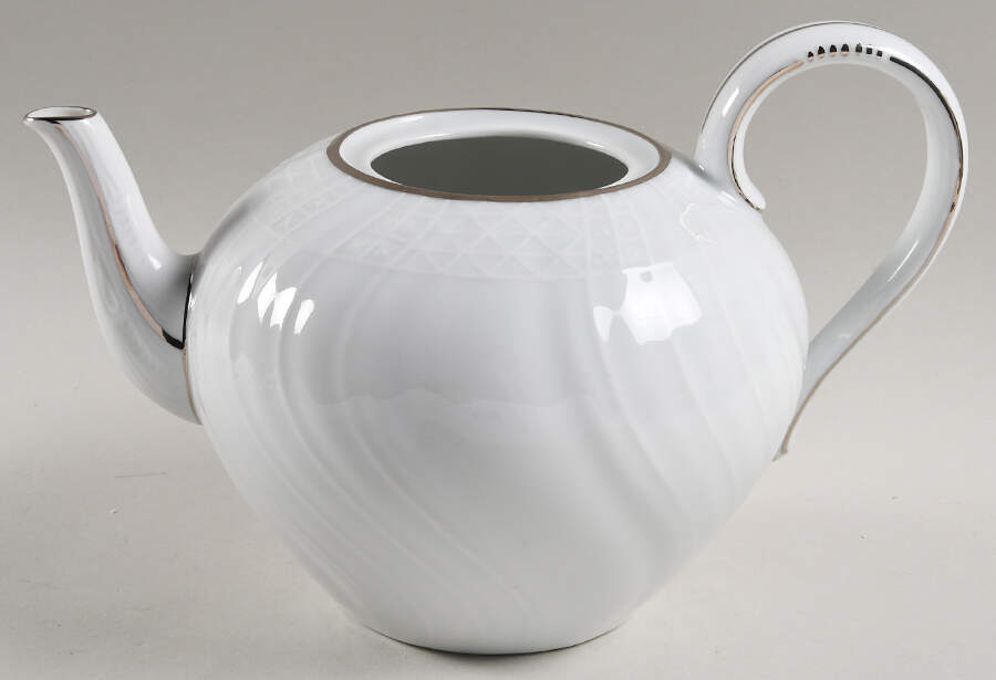 Dresden Platinum Teapot No Lid by Hutschenreuther-1