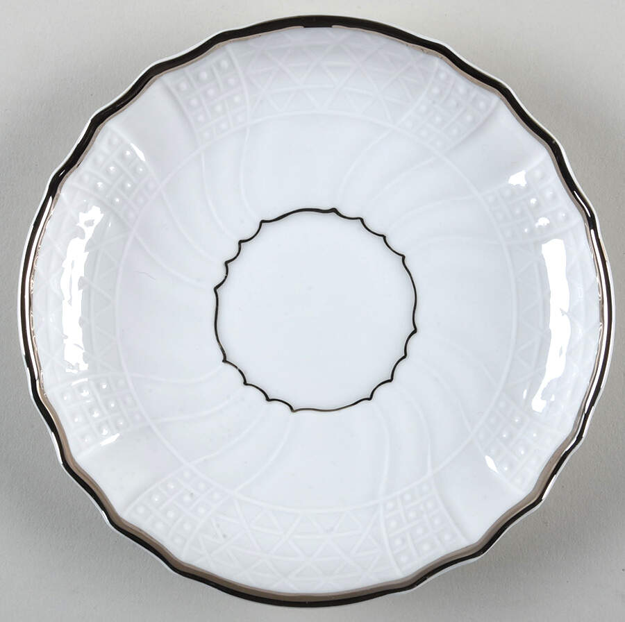 Dresden Platinum Saucer for Flat Cup by Hutschenreuther-1