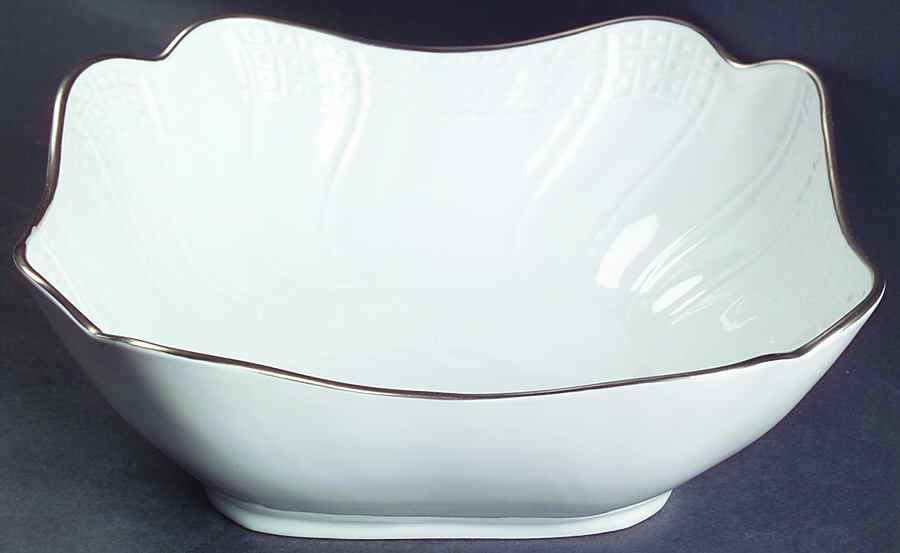 Dresden Platinum 8" Square Vegetable Bowl by Hutschenreuther-1