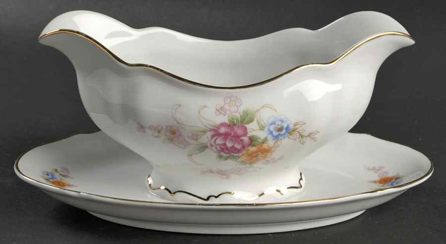 The Eaton Gravy Boat with Attached Underplate by Hutschenreuther-1