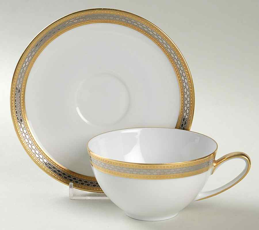 Elegance (Olivia) Flat Cup & Saucer Set by Hutschenreuther-1