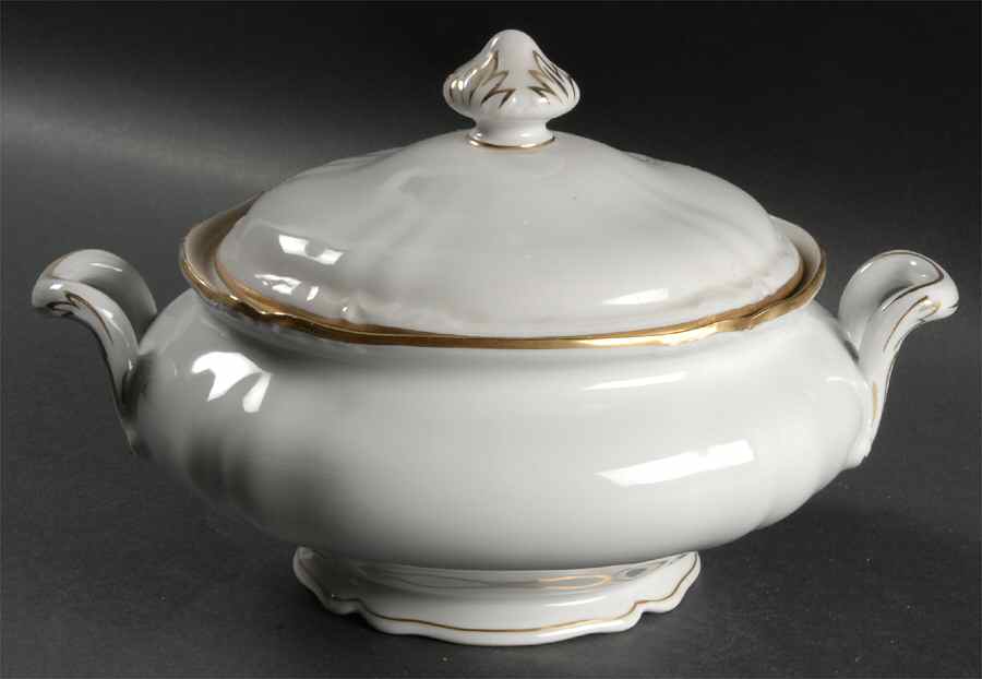 Empress Gold Round Covered Vegetable by Hutschenreuther-1