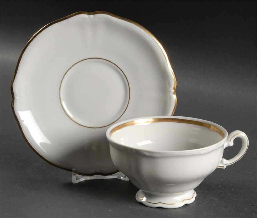 Empress Gold Footed Cup & Saucer Set by Hutschenreuther-1