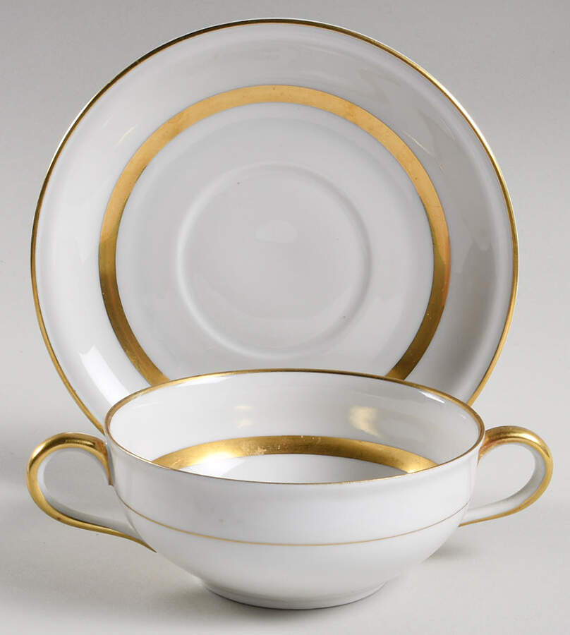 Empire Flat Cream Soup Bowl & Saucer Set by Hutschenreuther-1