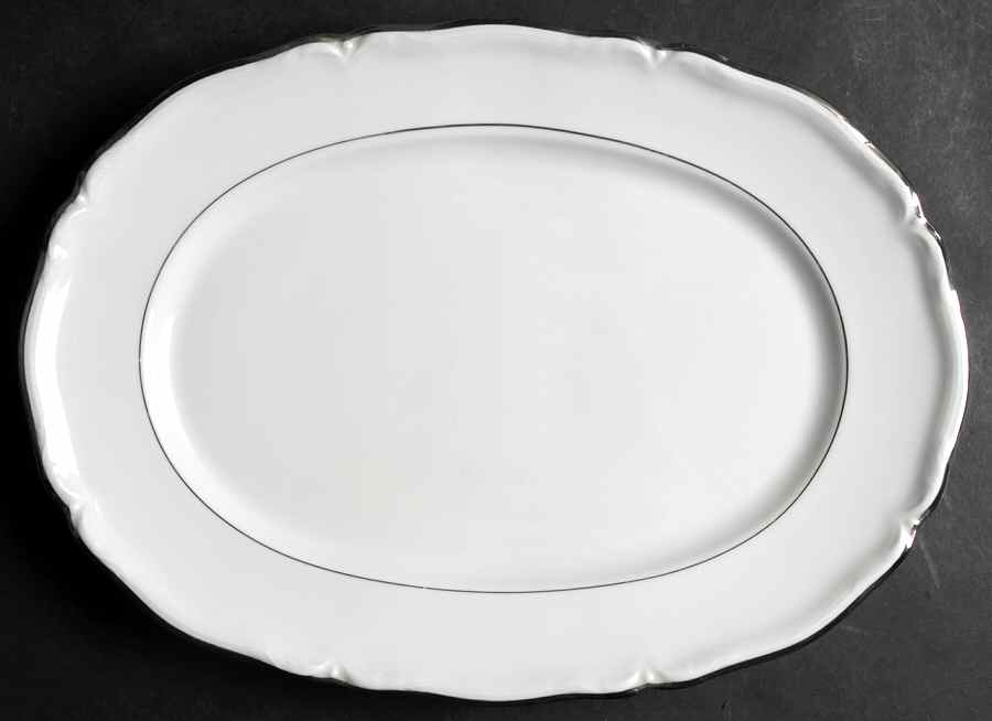 Empress Platinum 14" Oval Serving Platter by Hutschenreuther-1