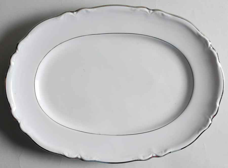 Empress Platinum 12" Oval Serving Platter by Hutschenreuther-1