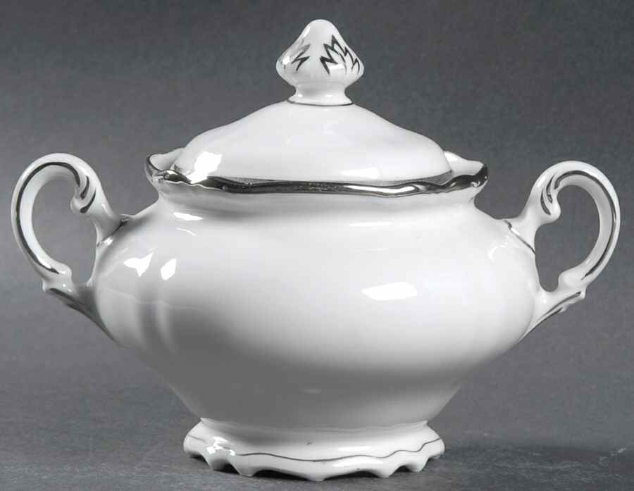 Empress Platinum Sugar Bowl & Lid by Hutschenreuther-1