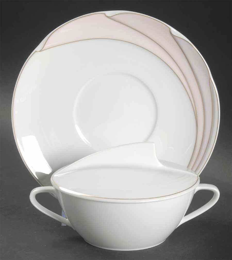 En Vogue Cream Soup Bowl & Lid Set by Hutschenreuther-1