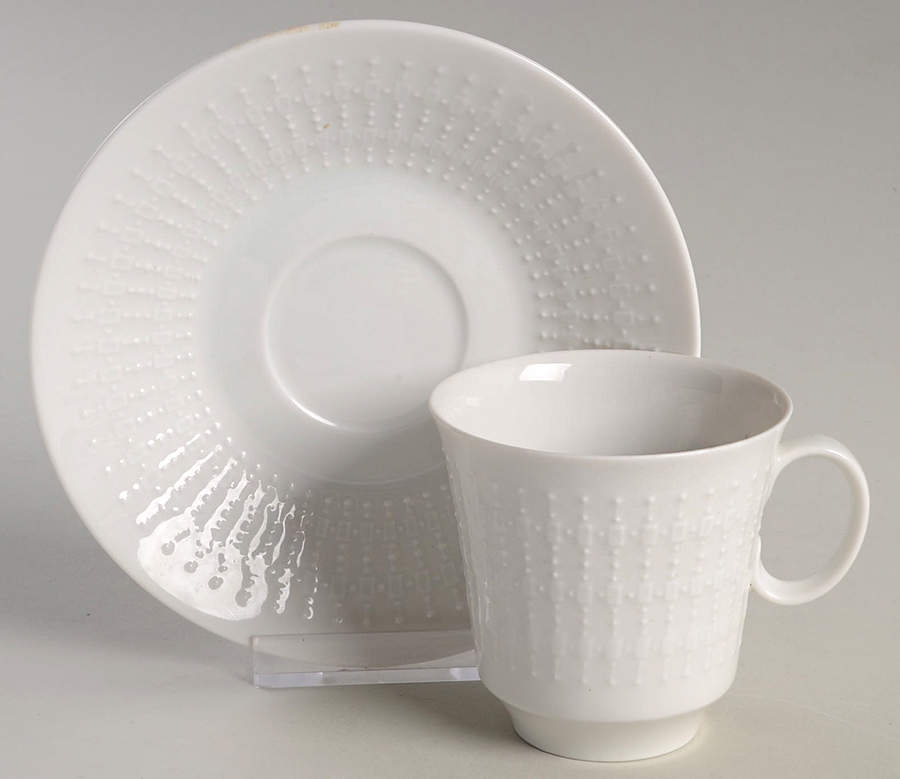 Etude Flat Demitasse Cup & Saucer Set by Hutschenreuther-1