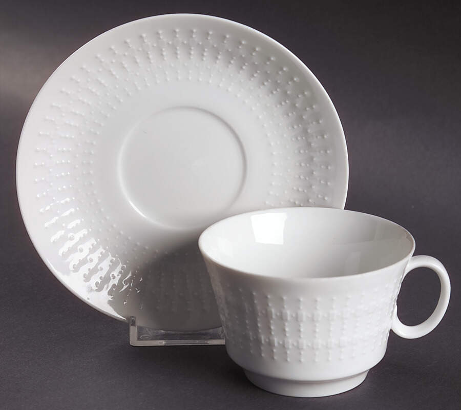 Etude Flat Cup & Saucer Set by Hutschenreuther-1