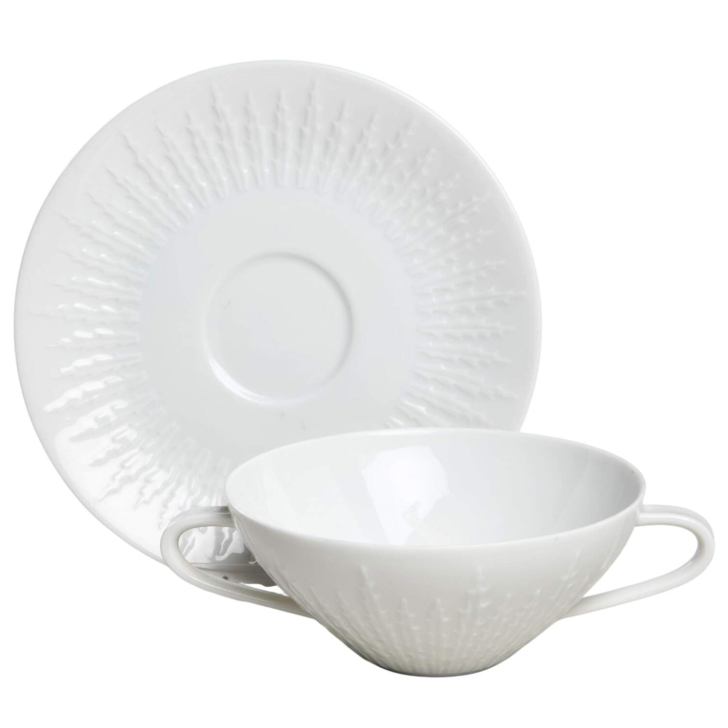 Exzellenz Flat Cream Soup Bowl & Saucer Set by Hutschenreuther-1