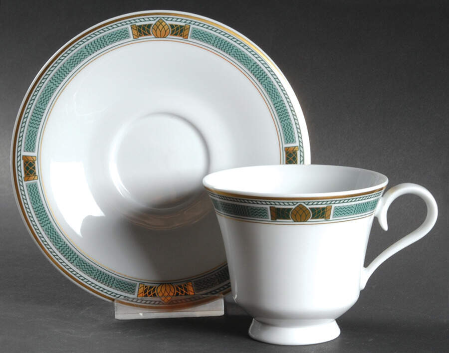 Firenze (Galleria, Newer) Footed Cup & Saucer Set by Hutschenreuther-1
