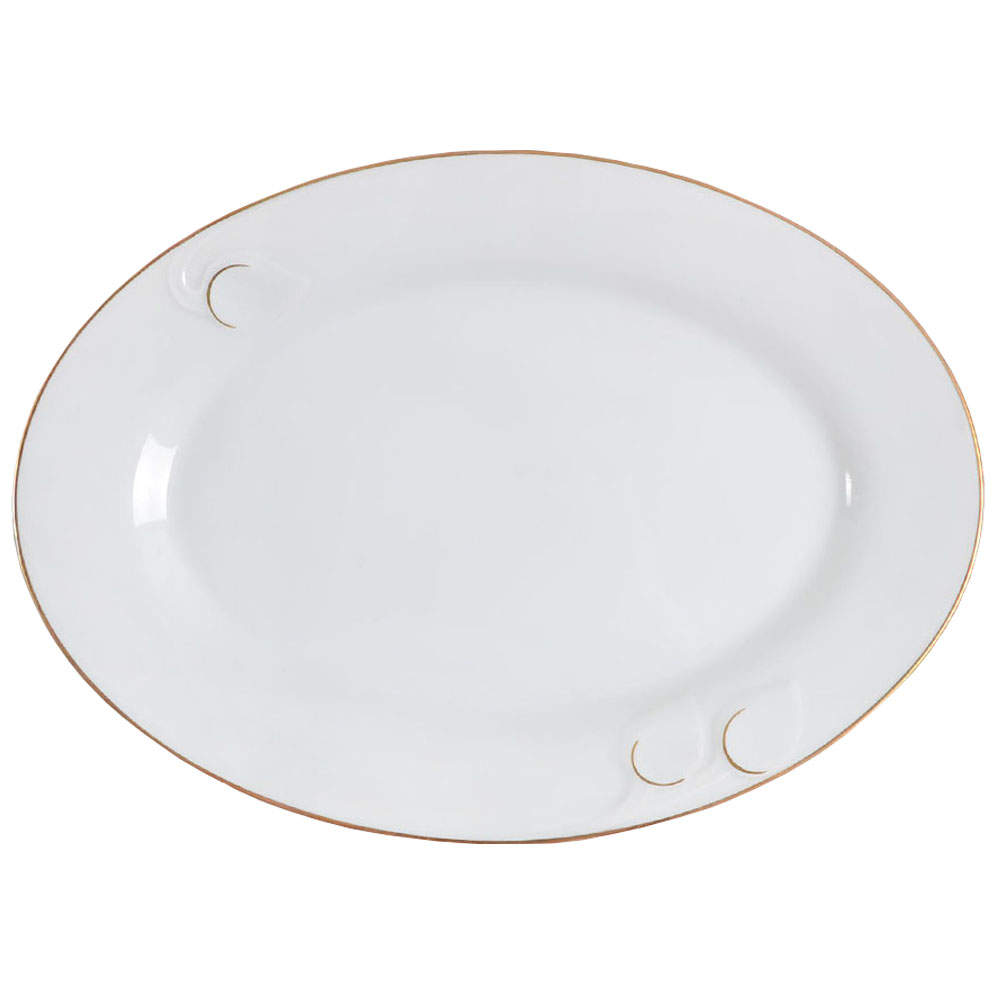 Fleuron Gold 11" Oval Serving Platter by Hutschenreuther-1