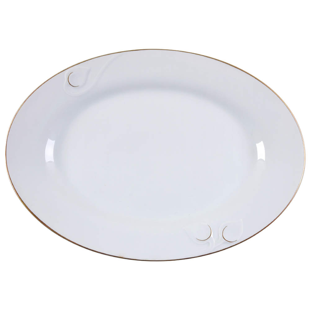 Fleuron Gold 15" Oval Serving Platter by Hutschenreuther-1