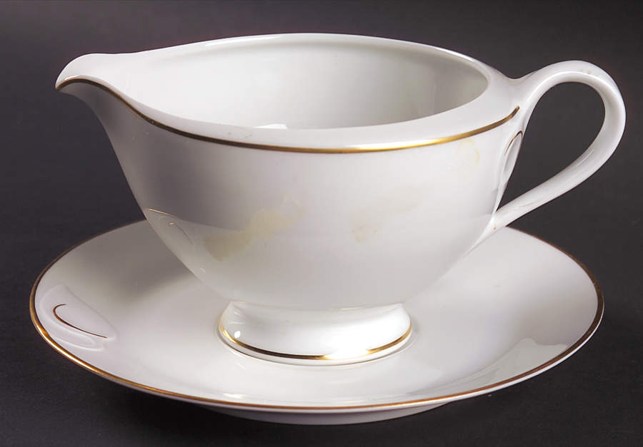 Fleuron Gold Gravy Boat & Underplate by Hutschenreuther-1