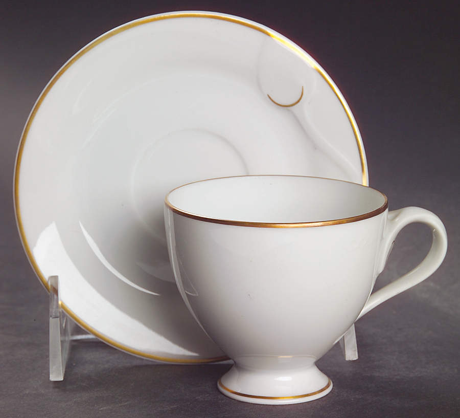 Fleuron Gold Footed Demitasse Cup & Saucer Set by Hutschenreuther-1