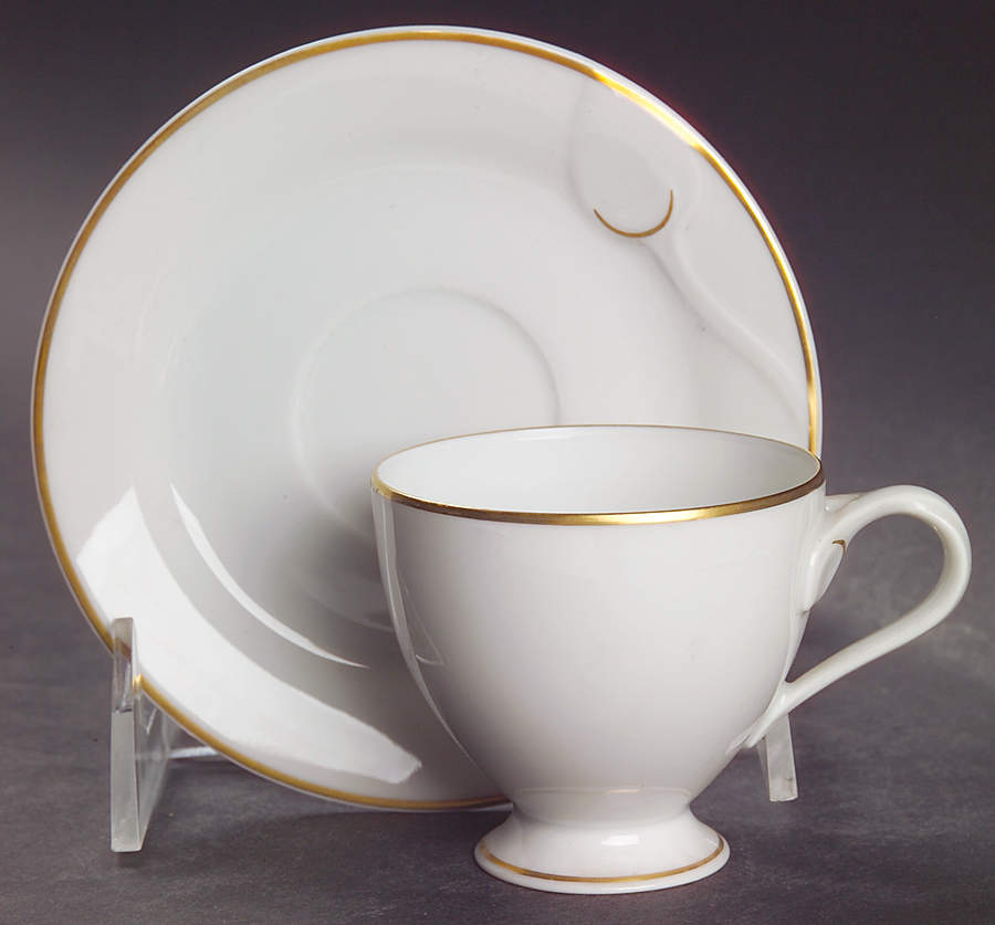 Fleuron Gold Footed Demitasse Cup & Saucer Set by Hutschenreuther-1