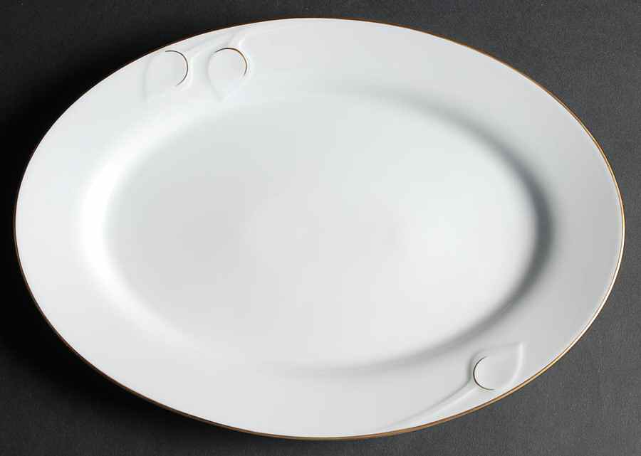 Fleuron Gold 13" Oval Serving Platter by Hutschenreuther-1