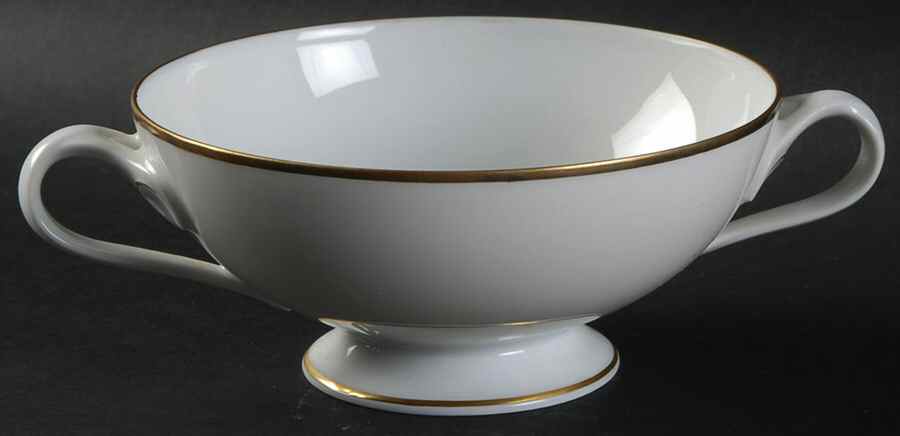 Fleuron Gold Footed Cream Soup Bowl by Hutschenreuther-1