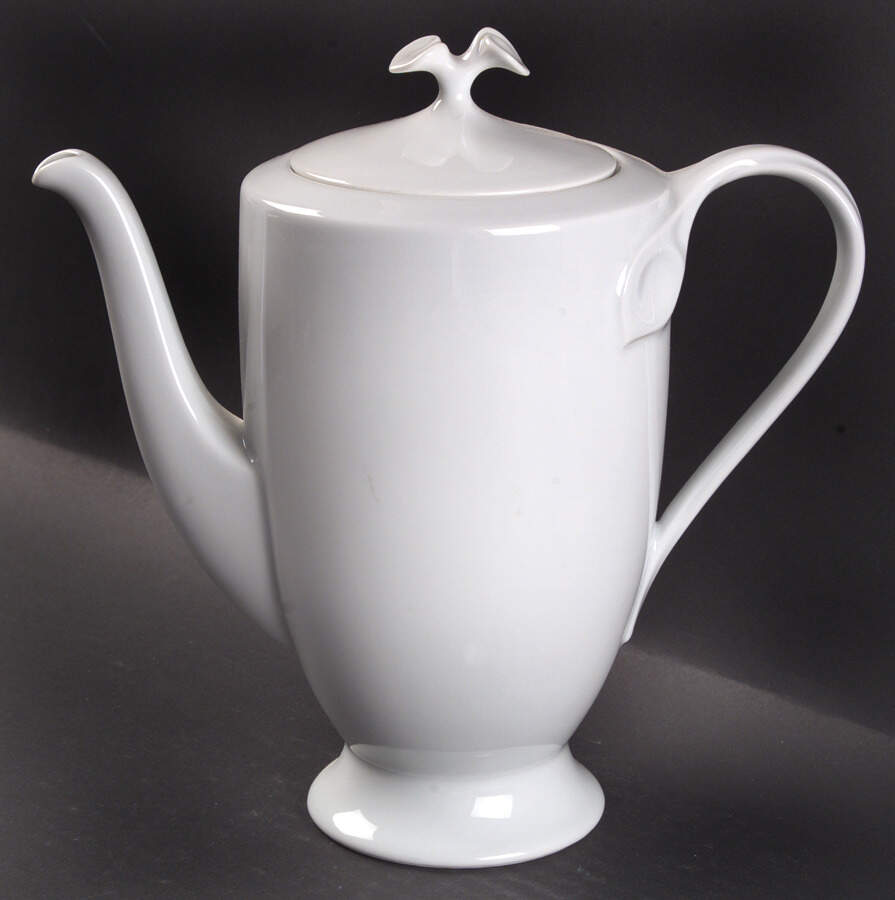 Fleuron White Coffee Pot & Lid by Hutschenreuther-1