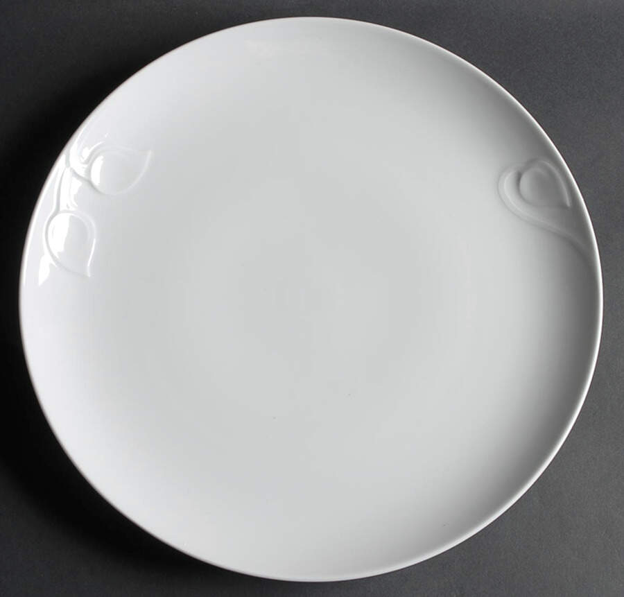 Fleuron White 13" Chop Plate (Round Platter) by Hutschenreuther-1