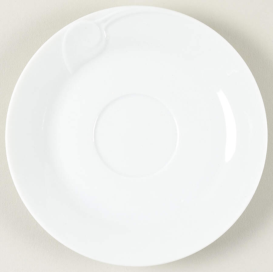 Fleuron White Saucer for Footed Cup by Hutschenreuther-1