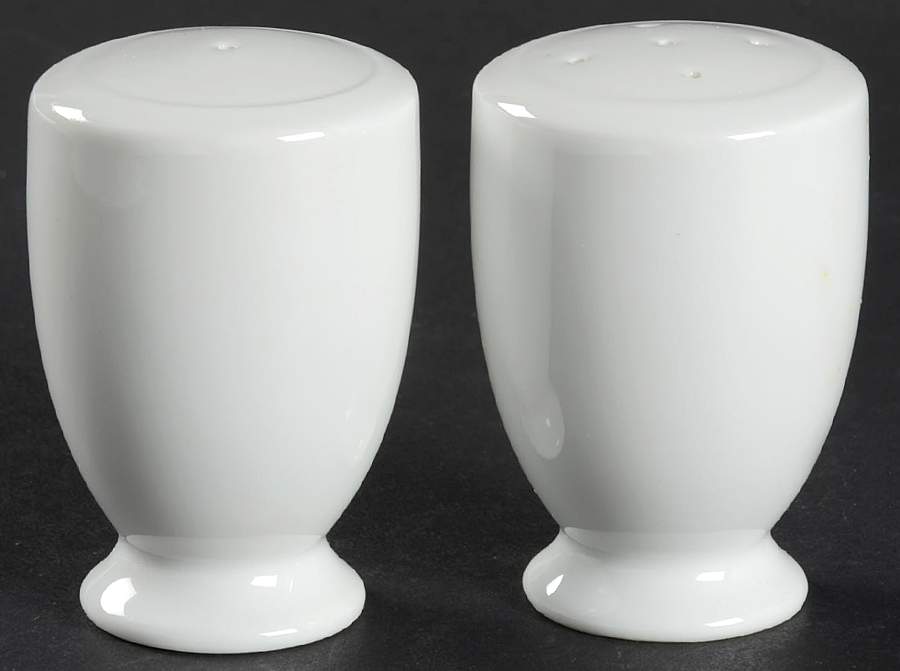 Fleuron White Salt & Pepper Set by Hutschenreuther-1