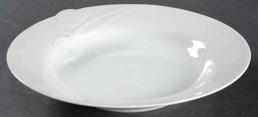Fleuron White Rim Soup Bowl by Hutschenreuther-1