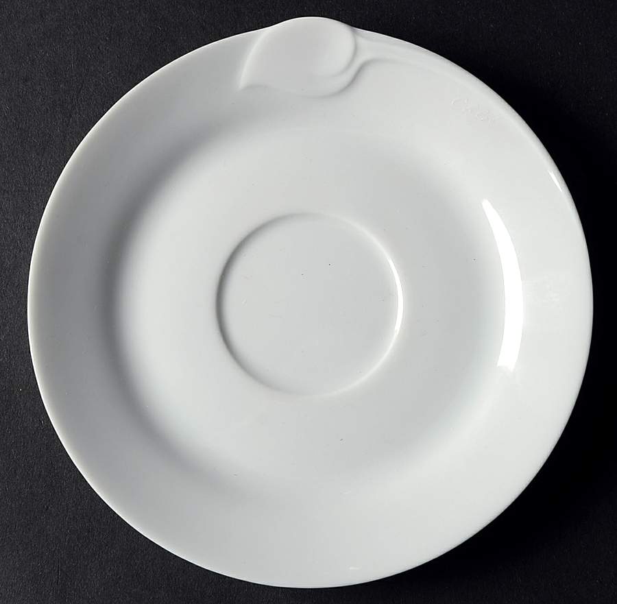 Fleuron White Saucer for Footed Cup by Hutschenreuther-1