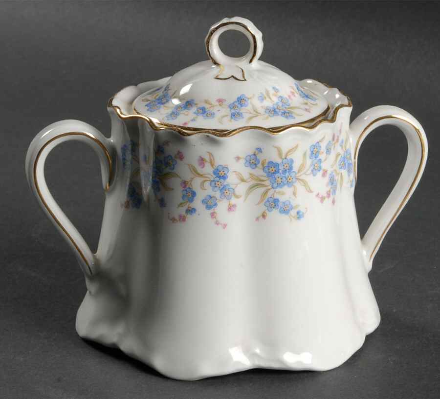 Forget Me Not Sugar Bowl & Lid by Hutschenreuther-1
