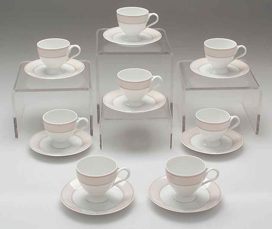 Fontaine Footed Demitasse Cup & Saucer Set - Set of 8 by Hutschenreuther-1