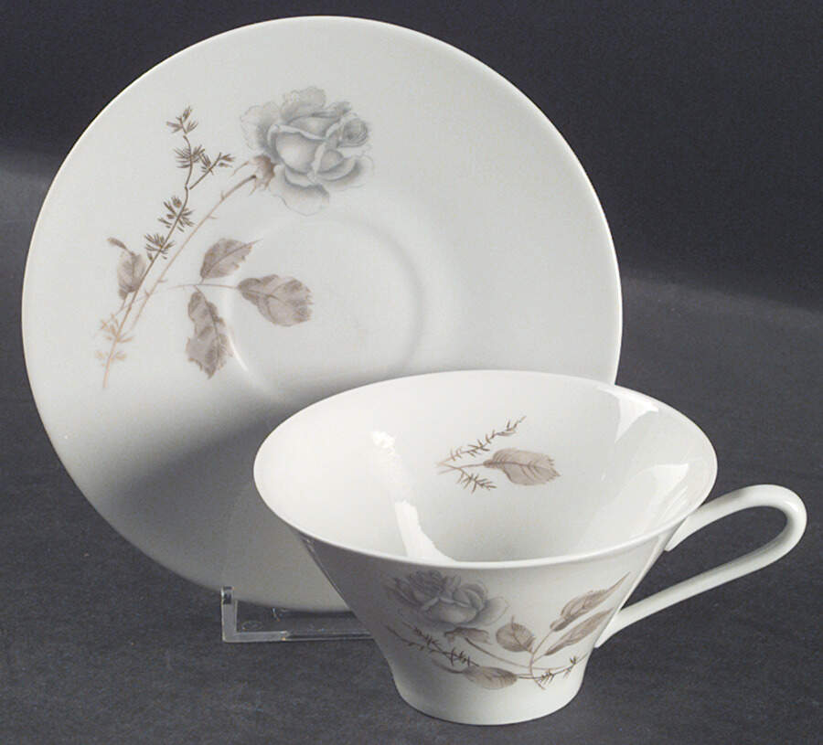Forest Rose Flat Cup & Saucer Set by Hutschenreuther-1