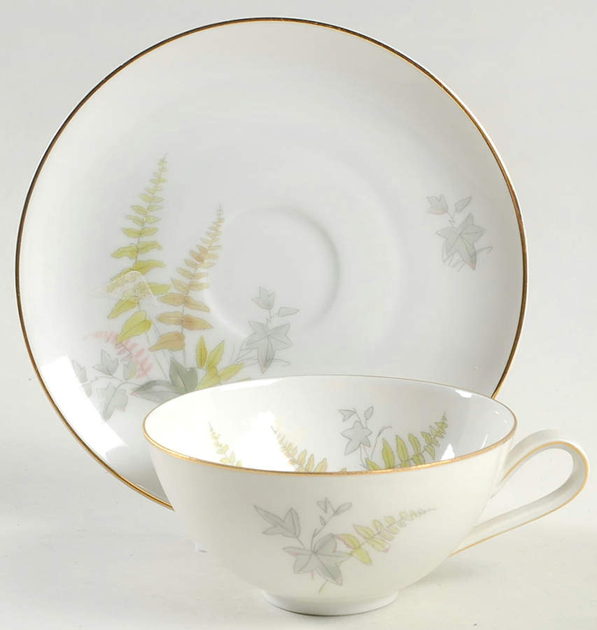 Forest Spring Footed Cup & Saucer Set by Hutschenreuther-1