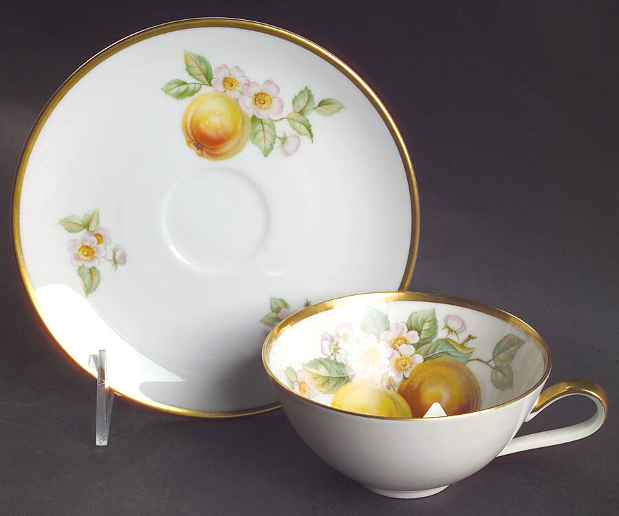Fruit Flat Cup & Saucer Set by Hutschenreuther-1