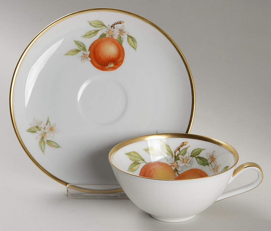 Fruit Flat Cup & Saucer Set by Hutschenreuther-1