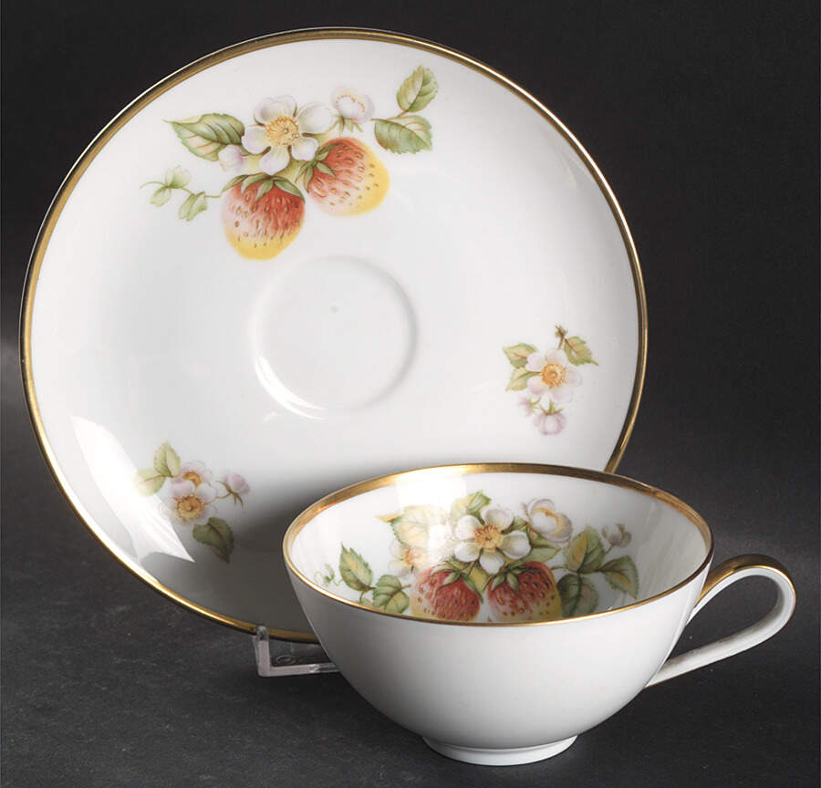 Fruit Flat Cup & Saucer Set by Hutschenreuther-1