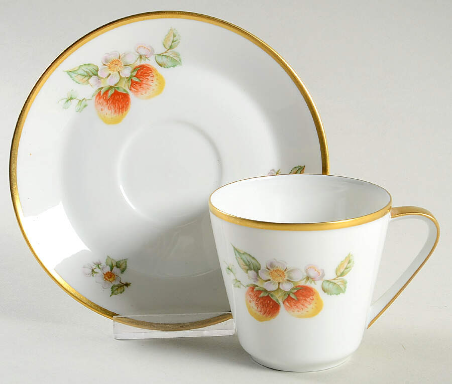 Fruit Flat Cup & Saucer Set by Hutschenreuther-1