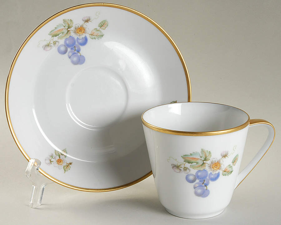 Fruit Flat Cup & Saucer Set by Hutschenreuther-1