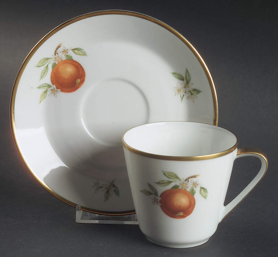 Fruit Flat Cup & Saucer Set by Hutschenreuther-1