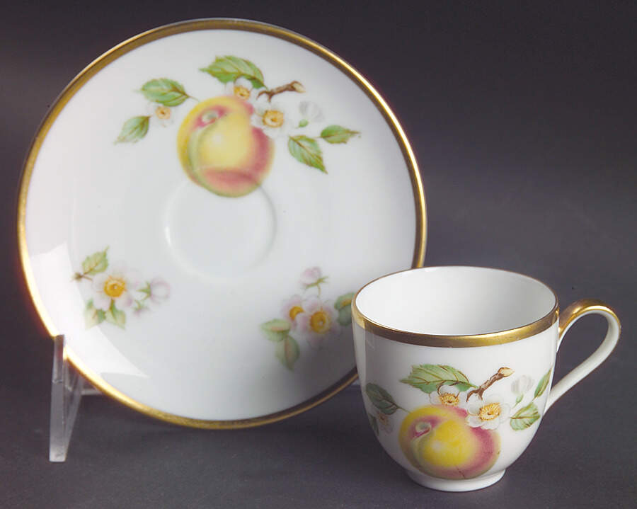 Fruit Flat Demitasse Cup & Saucer Set by Hutschenreuther-1