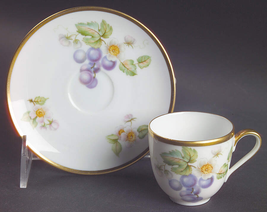 Fruit Flat Demitasse Cup & Saucer Set by Hutschenreuther-1