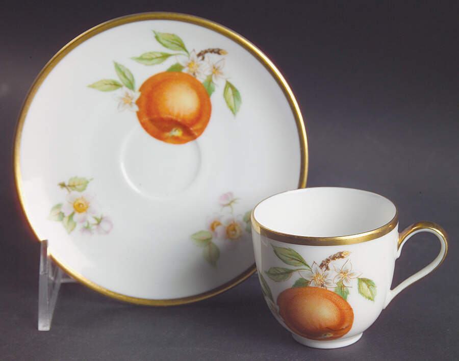 Fruit Flat Demitasse Cup & Saucer Set by Hutschenreuther-1