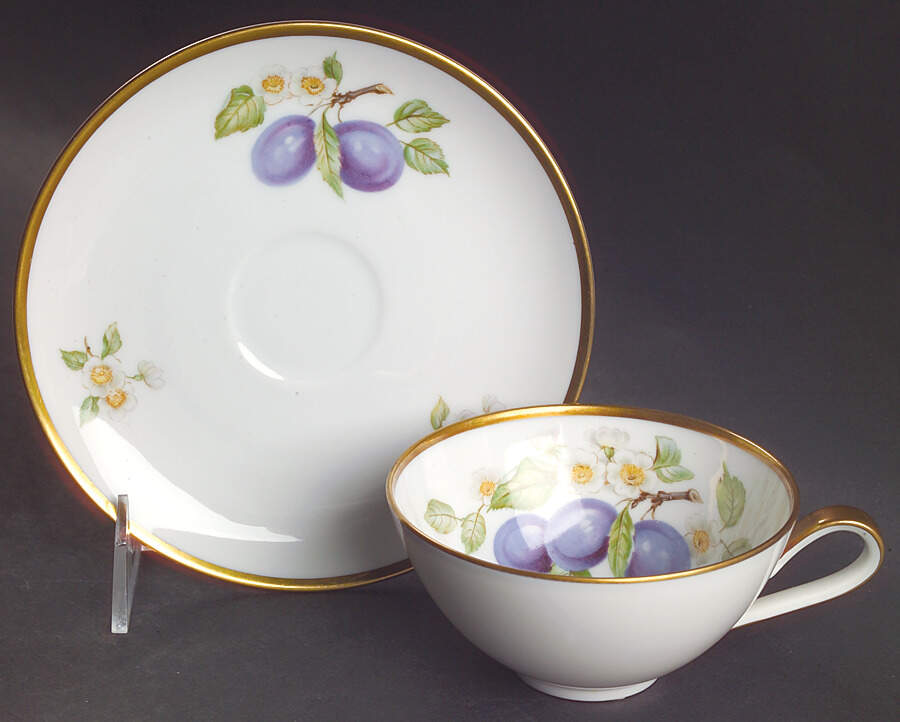 Fruit Flat Cup & Saucer Set by Hutschenreuther-1