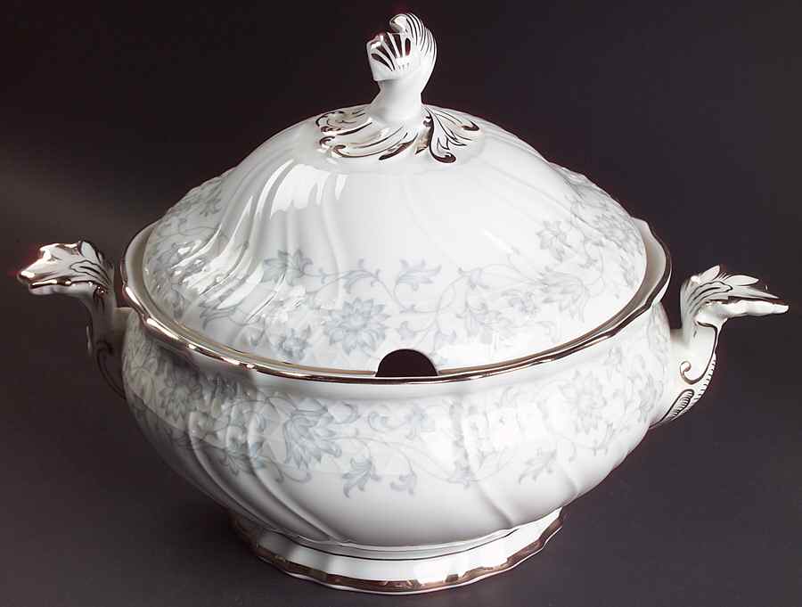 Gray Lace Tureen &  Lid by Hutschenreuther-1