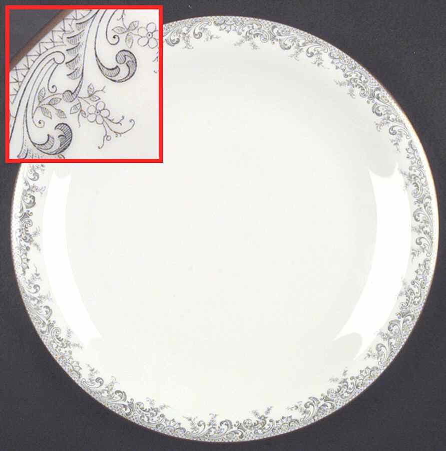 Grey Lace Dinner Plate by Hutschenreuther-1
